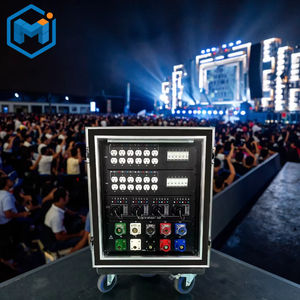 Manchange Socapex Outlet 24 Canali, Box di Distribuzione Elettrica Trifase per Impianti Audio Live, Distributore di <span class=keywords><strong>Corrente</strong></span> US Edison - Product Image 2