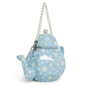 Trendy Luxury Printed Teapot <b>Handbag</b>, Retro Lolita Pearl Chain Shoulder Bag, Creative <b>Novelty</b> Crossbody Bag for Sweet Girls - Product Image 4