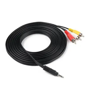 3.5毫米立体声电缆至3 RCA av rca，用于闭路电视电缆10英尺公母辅助电缆