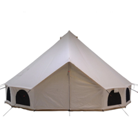 Carpa de Lona Espaciosa Tipo Campana con Orificio para Estufa, Yurta de Lujo para Acampar, Impermeable y Transpirable para Todo Tipo de Clima