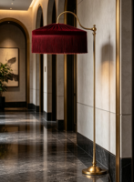 Applique murale en tissu velours avec cadre en acier inoxydable, LED spectre complet anti-éblouissement, lumière murale de luxe rose/rouge, CRI 90 élevé pour