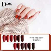 Vernis Gel Rouge Vin BD Mec – Nouvelle Collection 12 Couleurs pour le Nouvel An et la Saint-Valentin – Vernis Gel Rouge Sans TPO ni HEMA – Vernis Gel UV