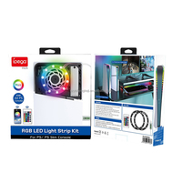 Kit de bande lumineuse LED RVB réglable PG-P5S038A coloré avec télécommande pour accessoires de jeu de Console vidéo PS5 Slim Pro