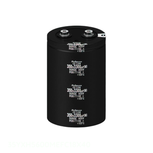 Condensador de canal del fabricante, de orificio pasante, de aluminio, 5600uF 20% 35V RADIAL 35YXH5600MEFC18X40 - Product Image 1