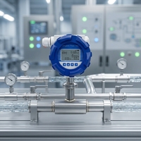 Débitmètre sanitaire Clouds PT100 RTD avec capteur de pression étanche IP68, communication 4G/NB-IoT/Lora, 0,5-5000 L/min pour
