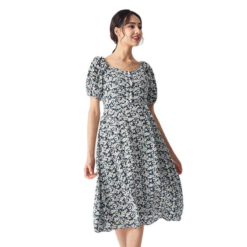 Vestido Maternal Sin Manga Floriado – Vestidos Maternales