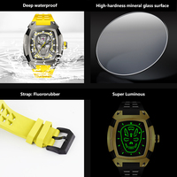 Reloj Mecánico para Hombre con Diseño Moderno, Resistente al Agua 10ATM, Esfera de Cristal, Caja de Acero Inoxidable en Oro Rosa, Movimiento SEIKO NH70