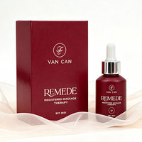 Flacon de luxe en verre incliné pour cosmétiques, essence concentrée, lotion pour le visage, huile végétale, avec impression de marque et boîte magnétique