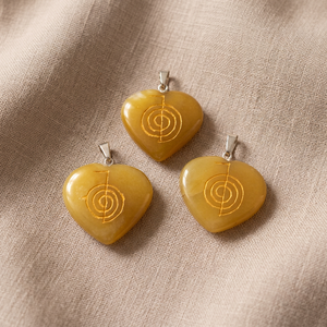 Colgante de Corazón de Citrino Creado en Laboratorio, Diseño en Espiral para Joyería, Gema de Cuarzo Amarillo Tallada en Forma de Corazón, Componente de Joyería - Product Image 3