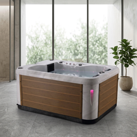 Jacuzzi Acrílico con Color Opcional, 2.4m X 15m, para 2-3 Personas, Moderno, para Exteriores, Villas y Hoteles, de Alta Calidad, de Lujo, Independiente, con Sistema Balboa