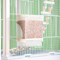 Mangeoire automatique en plastique pour oiseaux (perruches/cacatuaux) – Bols multi-compartiments anti-déversement et anti-éclaboussures