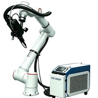 Robot collaboratif de haute qualité 1500W à 6 axes pour soudage laser par fibre, charge utile de 5 kg, soudeuse laser Cobot pour acier inoxydable