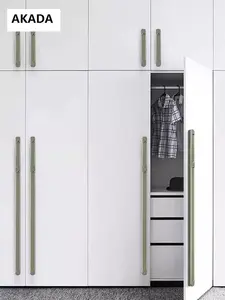 AKADA alüminyum yeni Dresser çeker çekmece mutfak kapı yeşil renk yatak odası dolabı mobilya için kolları
