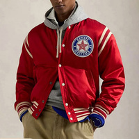 Blouson aviateur décontracté 100% polyester avec logo personnalisé pour hommes hiver brodé grande taille vestes coupe-vent respirantes réfléchissantes