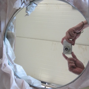Modern Large Round Beveled Polished Frameless Glass Wall <b>Mirror</b> - Product Image 5