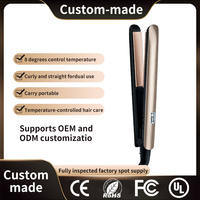 Catokan Rambut Keramik PTC OEM Reduct Fluffiness 1 Inch, Pelurus & Pengering Rambut 2-in-1, Ionik Elektrik dengan Layar LED Temperatur