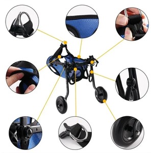 Chariot de promenade léger pour chien avec roues pliables pour animaux de compagnie et rehausseur réglable avec support pour les exercices en extérieur - Product Image 2