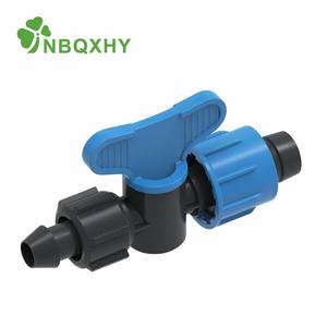 Kit de <span class=keywords><strong>mini</strong></span>-vanne à poignée papillon avec raccords cannelés, à bride et à écrou de blocage pour le contrôle de l'eau des tuyaux PE et des rubans d'irrigation goutte-à-goutte - Product Image 4