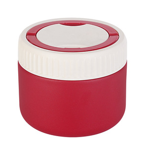 Double Layer <b>Insulated</b> <b>Lunch</b> <b>Box</b> 470Ml Leak Proof Portable Soup Container Round Bento <b>Box</b> For Adults Students Elderly - Product Image 1