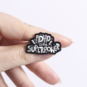 Broches en émail « L'ADHD est ma superpuissance », broche de neurodiversité positive, badge de santé mentale, bijoux en gros - Product Image 4