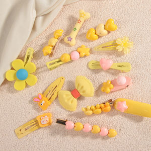 सुंदर कैंडी रंगीन फूलों के बालों की क्लिप गौण बाल बाल क्लिप छोटे लड़की के लिए बाल कटवाने के लिए तैयार - Product Image 5