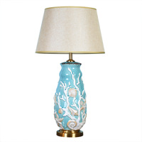 Lampe de table rétro chinoise Poterie Pot Base Design d'intérieur Éclairage décoratif pour la maison Art unique Lampe de bureau en céramique pour hôtel
