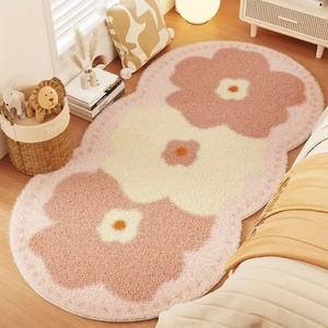 Tapis de chevet floral isolant contre le froid, antidérapant, long, pour fenêtre en baie, tapis de sol doux, tapis de zone pour chambre et salon - Product Image 6