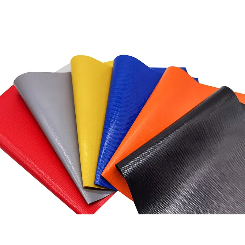 High Tensile Tear Durable Waterproof PVC Coated Tarpaulin Roll Fabrics For Cover