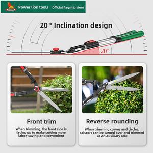 Wynns tools Grands ciseaux Cisailles à haie télescopiques robustes à long manche pour le jardinage Élagage des arbres fruitiers Coupe des fleurs de pelouse - Product Image 6