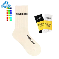 Chaussettes de sport personnalisées en gros avec logo, chaussettes athlétiques en coton tricoté pour hommes, idéales pour la course, le baseball et le quotidien