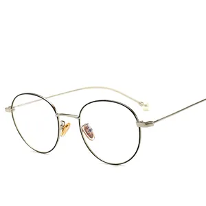 新着高品質美しいゴールドメタルフレームアームとブリッジイタリアデザイン光学眼鏡フレーム
