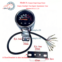 CQHZJ Atv Sepeda Motor Off-road Quad Modifikasi Instrumen Khusus Odometer Speedometer Lampu Sorot Tinggi Rendah dan Lampu Sein untuk GY6 300CC