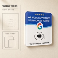 Carte de commentaires NFC pour café, bar et salon – Support de table pour avis sur les réseaux sociaux – Affichage sur comptoir