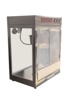 Machine à Popcorn Commerciale Robuste avec Verre Trempé et Cuve Antiadhésive Rouge Vintage