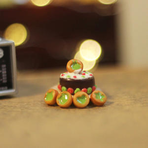 Offre Spéciale Maison De Poupée Miniature Nourriture Cookie Simulation Gâteau <span class=keywords><strong>Dim</strong></span> Sum Décoration Mini En Forme De Confiture Biscuits Casa De Munecas - Product Image 2