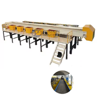 Table de tri pour l'utilisation des ressources en déchets recyclables Machines de tri manuelles pour les déchets solides municipaux Plate-forme de tri des déchets