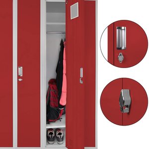 Armoire de rangement en acier durable à 4 portes, casier métallique de gym de haute qualité avec clé, idéal pour le stockage à bas prix - Product Image 2