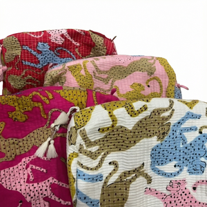 Bolsa de Cosméticos Acolchada de Pana, Bolsa de Maquillaje de Algodón con Cierre, Organizador de Artículos de Aseo, Estuche de Viaje de Gran Capacidad - Product Image 1