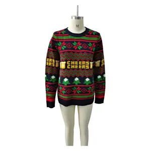 Men Ugly Christmas Sweater Vacation Santa Elf Pullover Funny Sweaters Tops Autumn Winter Clothing sueter para mujer