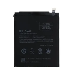 深圳制造商 OEM 用于小米 Redmi Note 4 电池更换 0 周期高品质 BN41 4000mah 的新型内部电池