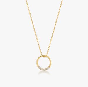 Inspire gioielli all'ingrosso personalizzato diamante cerchio collana ciondolo incidere Cubic Zirconia anello collana moneta vuota - Product Image 1