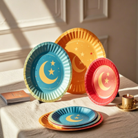Assiettes jetables personnalisées de 8 pouces, imprimées, compostables, en papier, pour la fête de la Saint-Valentin