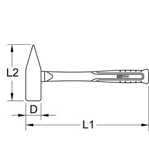KS TOOLS BRONZEplus Cincel martillo 2100 G - Product Image 2