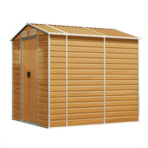 Caseta de Jardín de Acero Galvanizado Marrón Claro, Solución de Almacenamiento Grande, Almacenamiento Exterior de Calidad Premium - Product Image 1