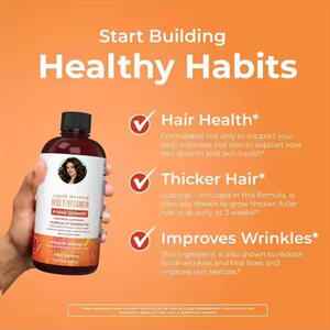 Multivitamínico Líquido Vegano Sin Azúcar para el Crecimiento del Cabello, para Mujeres Mayores de 18 Años, Sin Lácteos, Dosis Oral, No Apto para Mujeres Embarazadas - Product Image 3