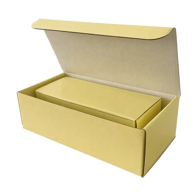 Kotak Hadiah Pakaian Bulu Mata Kertas Tampilan Bergelombang Buku Kotak Kecantikan Kosmetik Kemasan Logo Wig Mailer Kotak Pengiriman MOQ Rendah
