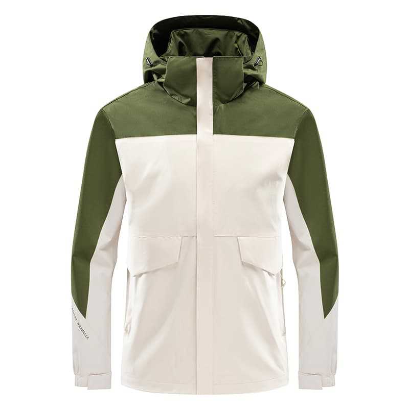 Olive green and apricot yellow