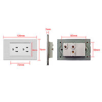 Interrupteur mural et prise en aluminium américain de tréfilage en gros avec USB/Type-C