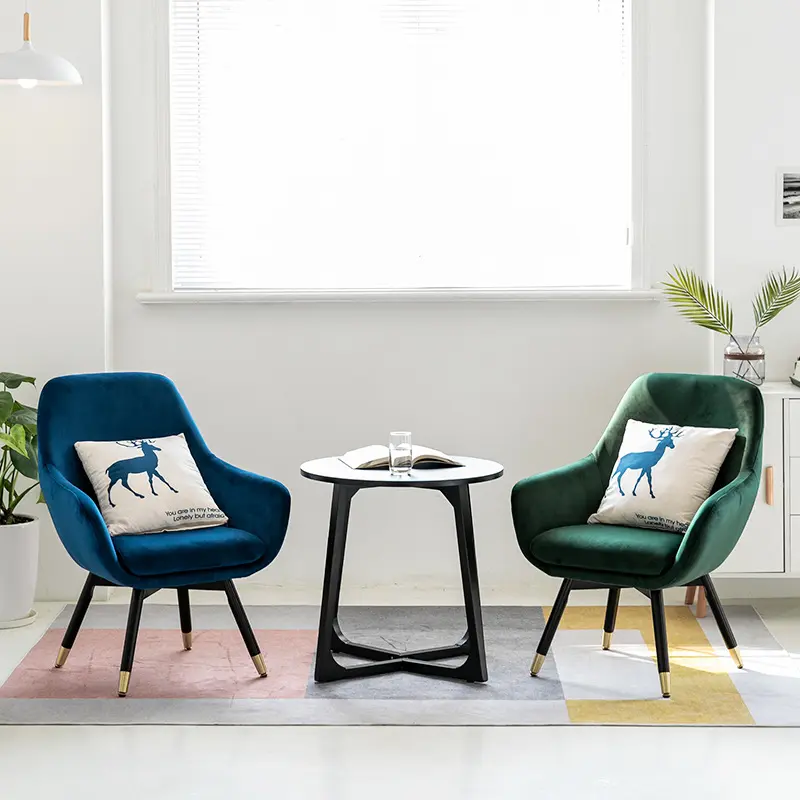 Venta al por mayor de sillas nórdicas modernas para restaurante de boda, juego de sillas de comedor de oficina, muebles de acento, sillas de sala de estar con mesa de té