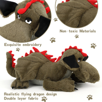 PETFULED Style classique Dragon cracheur de feu peluche battement de coeur interactif Sports et sommeil câlin pour chiens chats cadeau de noël